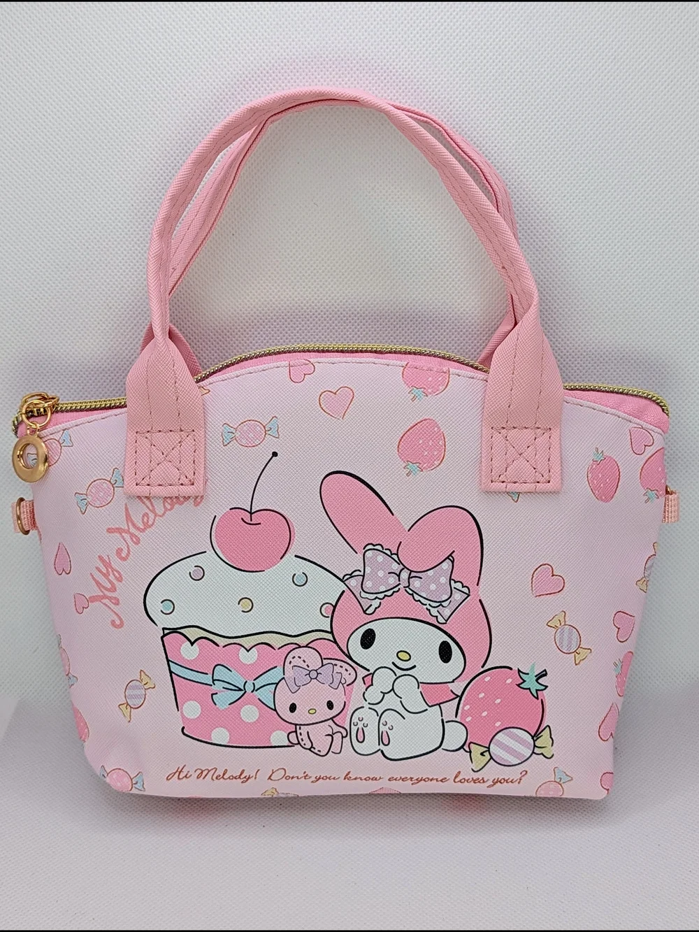 Sanrio My Melody Pink Crossbody Bag with Gold Tone Hardware